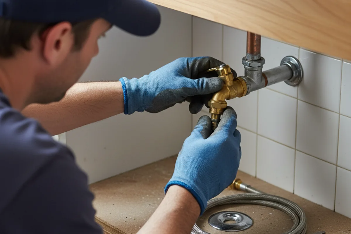 Shutoff valve and fitting work during Faucet and Fixture Repair in Hewitt